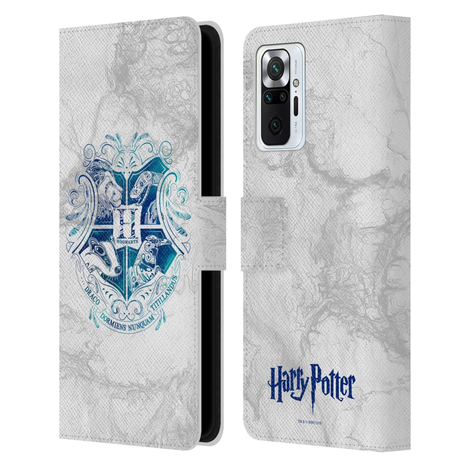 Head Case Designs Officially Licensed Harry Potter Hogwarts Aguamenti Deathly Hallows IX Leather Book Wallet Case Cover for Xiaomi Redmi 10 - Perfect for Travel, Work, and Everyday Protection