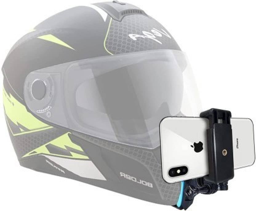 PRIAVY Helmet Strap Camera Mount - Universal Helmet Camera Mount for Motorcycle Vlogging, Action Sports & Adventure Filming (Compatible with GoPro, Smartphones & Action Cameras) - Perfect for Motovlogging, Cycling, Skiing & Outdoor Adventures