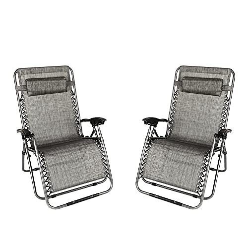 Patio Chairs Set of 2 (Gray)