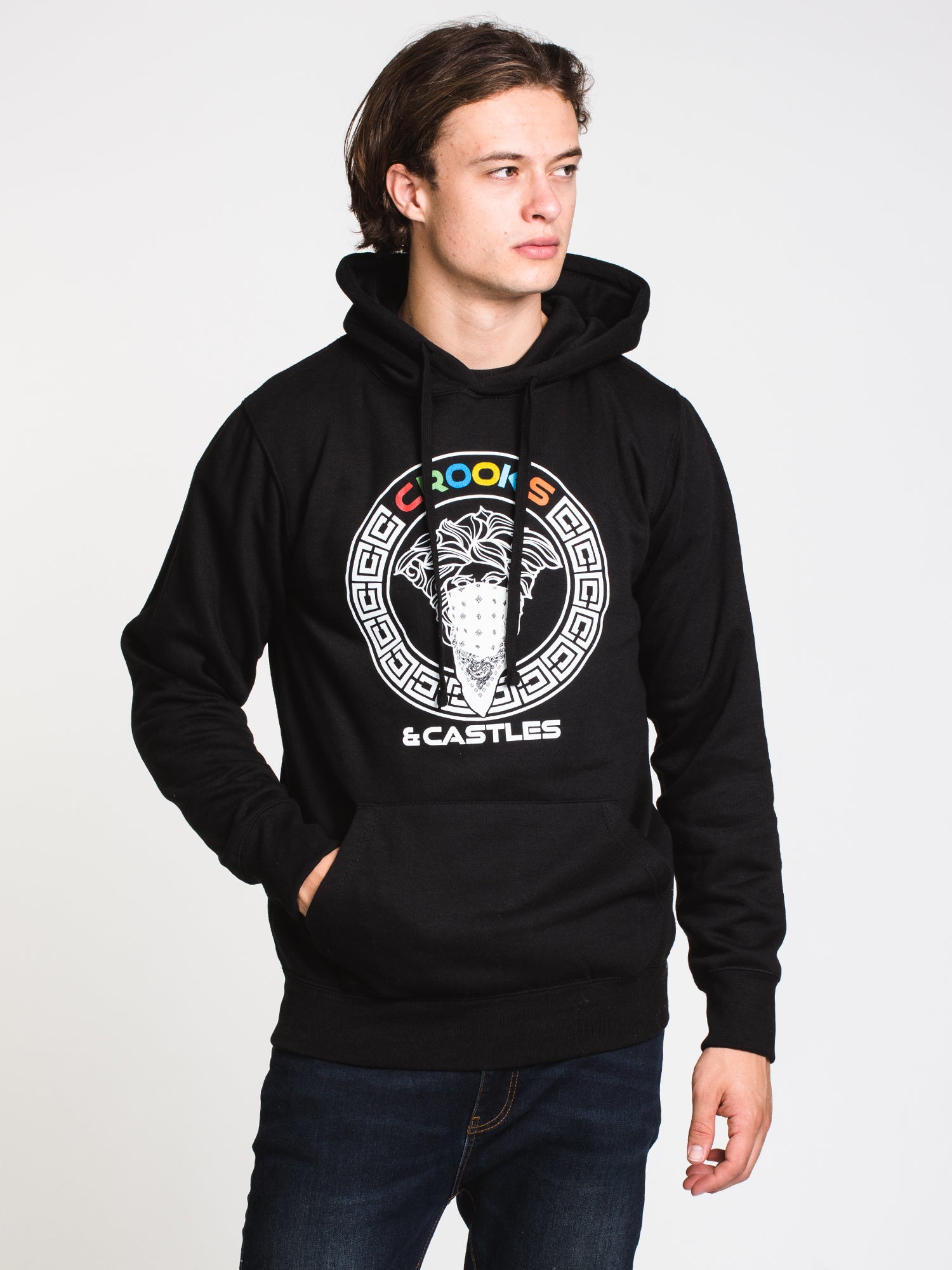 Crooks & Castles Greco Bandido Pullover Hoodie - Men's Streetwear Fashion for Casual & Urban Style - Perfect for Daily Wear, Gym & Outings