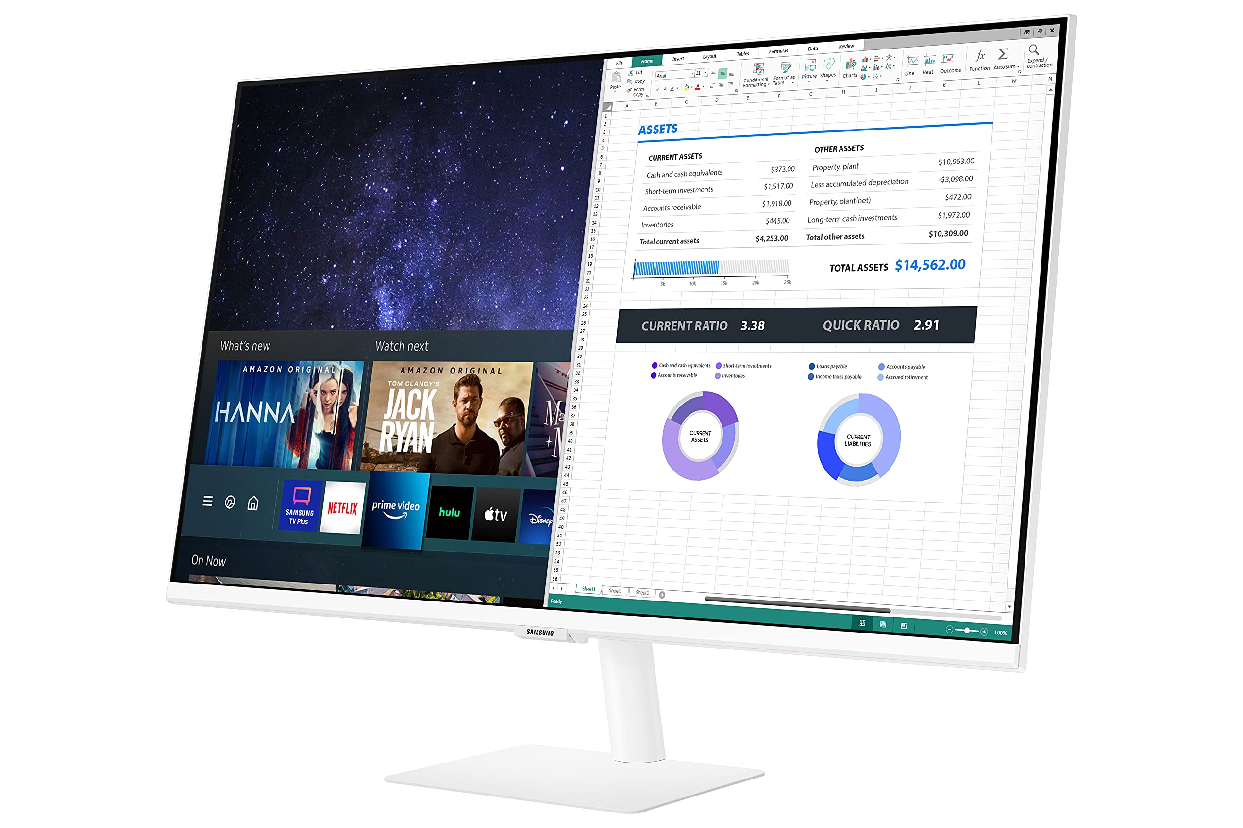 Samsung 27-inch Smart Monitor M5 VA Panel FHD 1920x1080 HDR10 Tizen OS with Smart Hub - Black - Perfect for Home Office, Gaming & Streaming