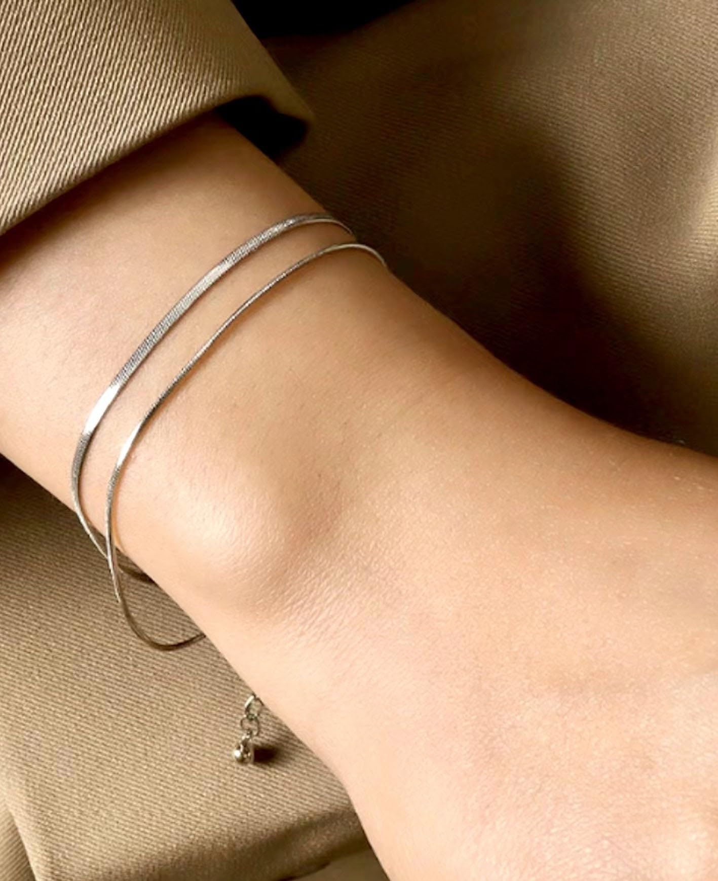 925 Sterling Silver Bracelets for Women & Girls - Stackable Paperclip, Satellite & Rope Chain Adjustable Dainty Jewelry Set | Trendy Gift for Birthday, Anniversary & Everyday Wear