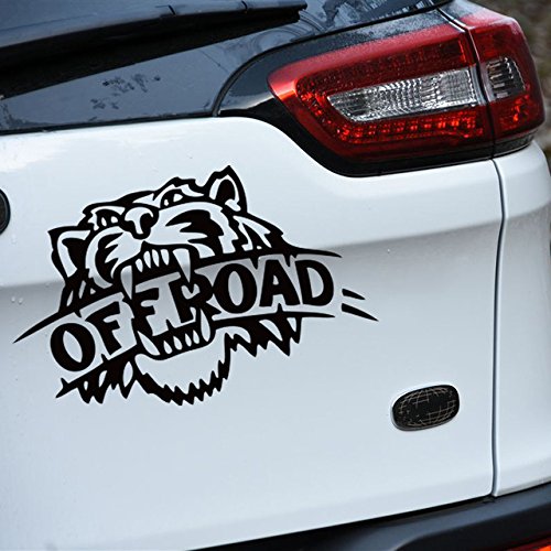 ARWY Tiger Car Sticker for Window & Hood - 19.5x14.5 Inches Black Vinyl Decal - Perfect for Cars, Trucks, SUVs & Motorcycles - Show Your Wild Side on the Road