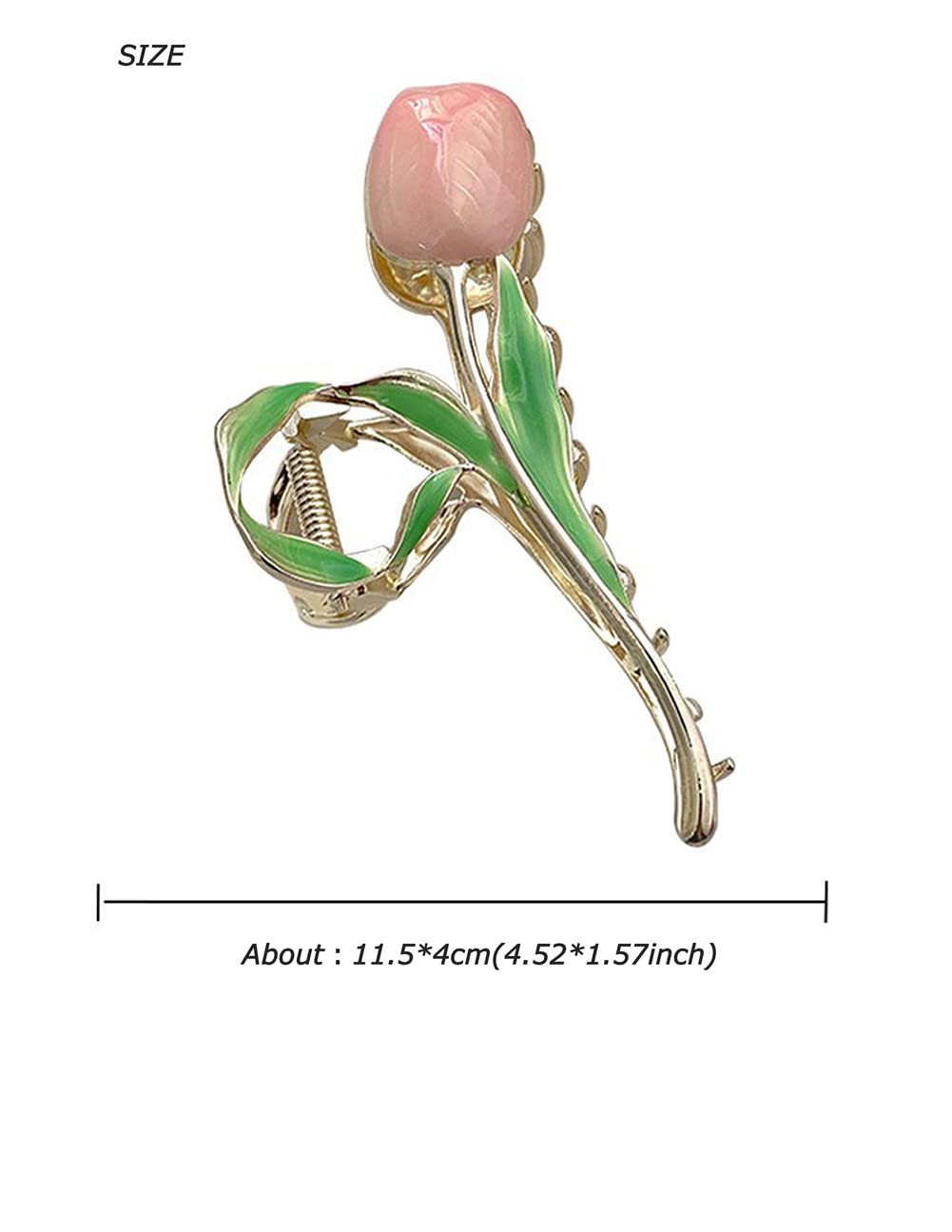 Korean Style Tulip Flower Hair Clip - Strong Hold Anti-Slip Hairpin for Women | Fashion Hair Accessories for Party, Wedding, Daily Styling