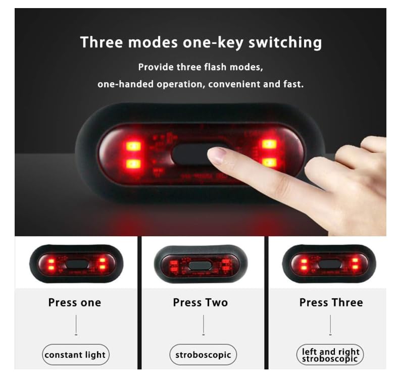 TOTMOX Rechargeable LED Helmet Light - Red Safety Tail Light for Night Riding, USB Charging - Perfect for Cycling, Motorcycling, and Construction Work at Night