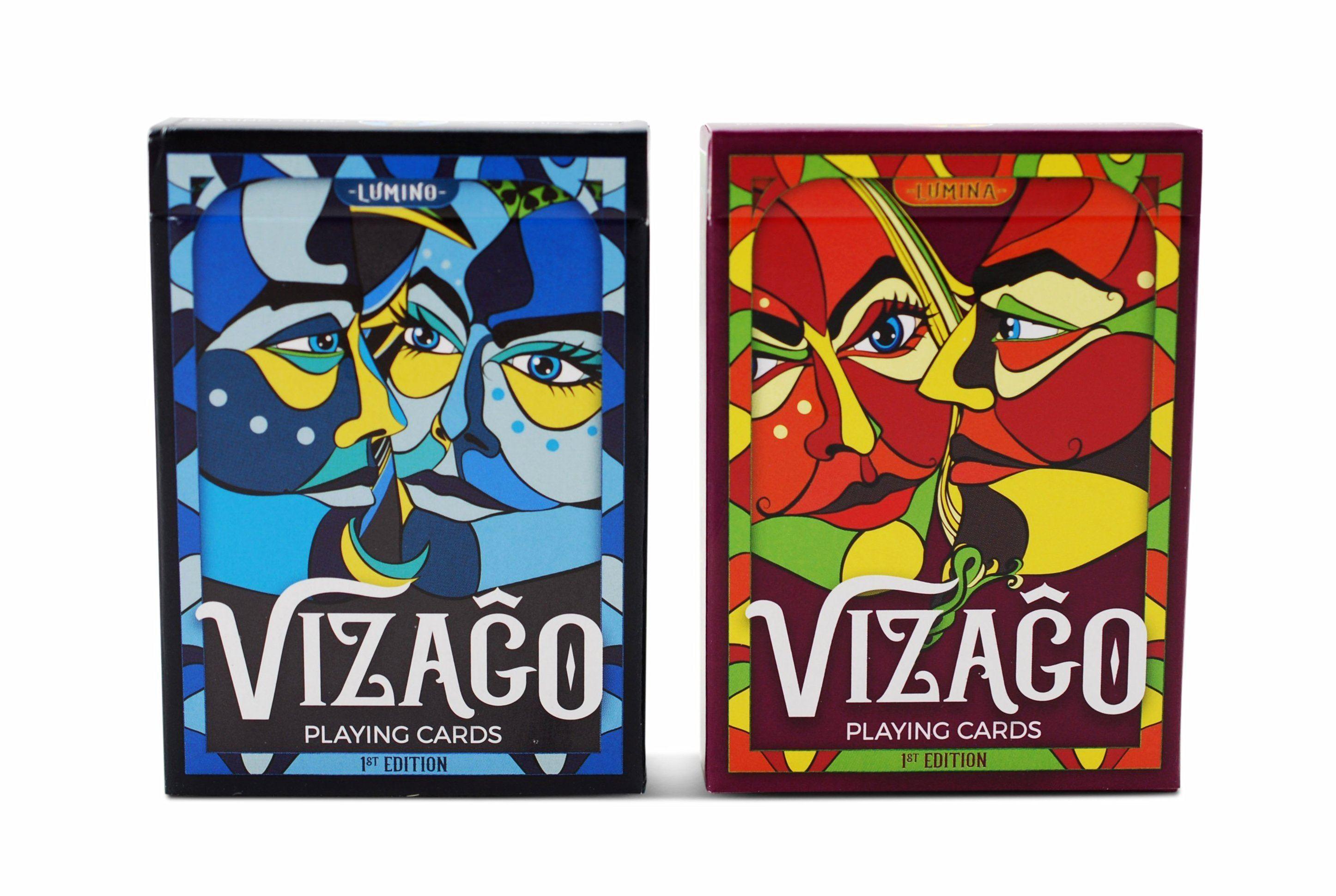 Premium Vizago Playing Cards - 52 Deck with Custom Designs, Ideal for Poker, Magic Tricks & Family Game Nights - Durable & Stylish Card Set for Adults & Kids