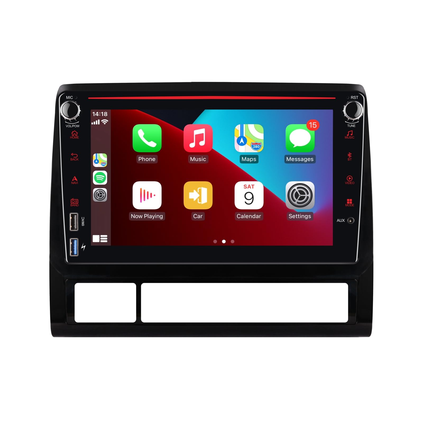 Upgraded YZKONG 8 Inch Touch Screen Car Stereo for Toyota Tacoma 2005-2015 - Wireless CarPlay & Android Auto, Bluetooth, Mirror Link, FM/AM, USB - Perfect for Road Trips & Daily Commuting