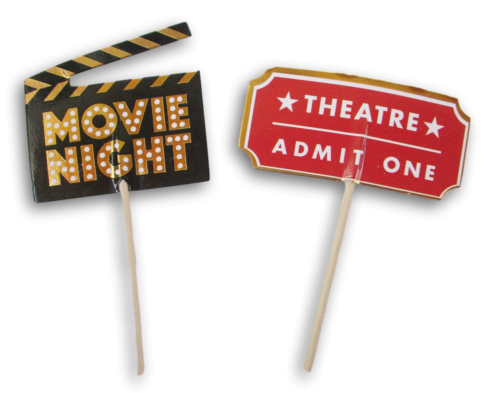 Movie Night Cupcake Decorating Kit - 74pcs Star-Shaped Baking Cups & Film-Themed Toppers for Birthday Parties, Baby Showers & Themed Events