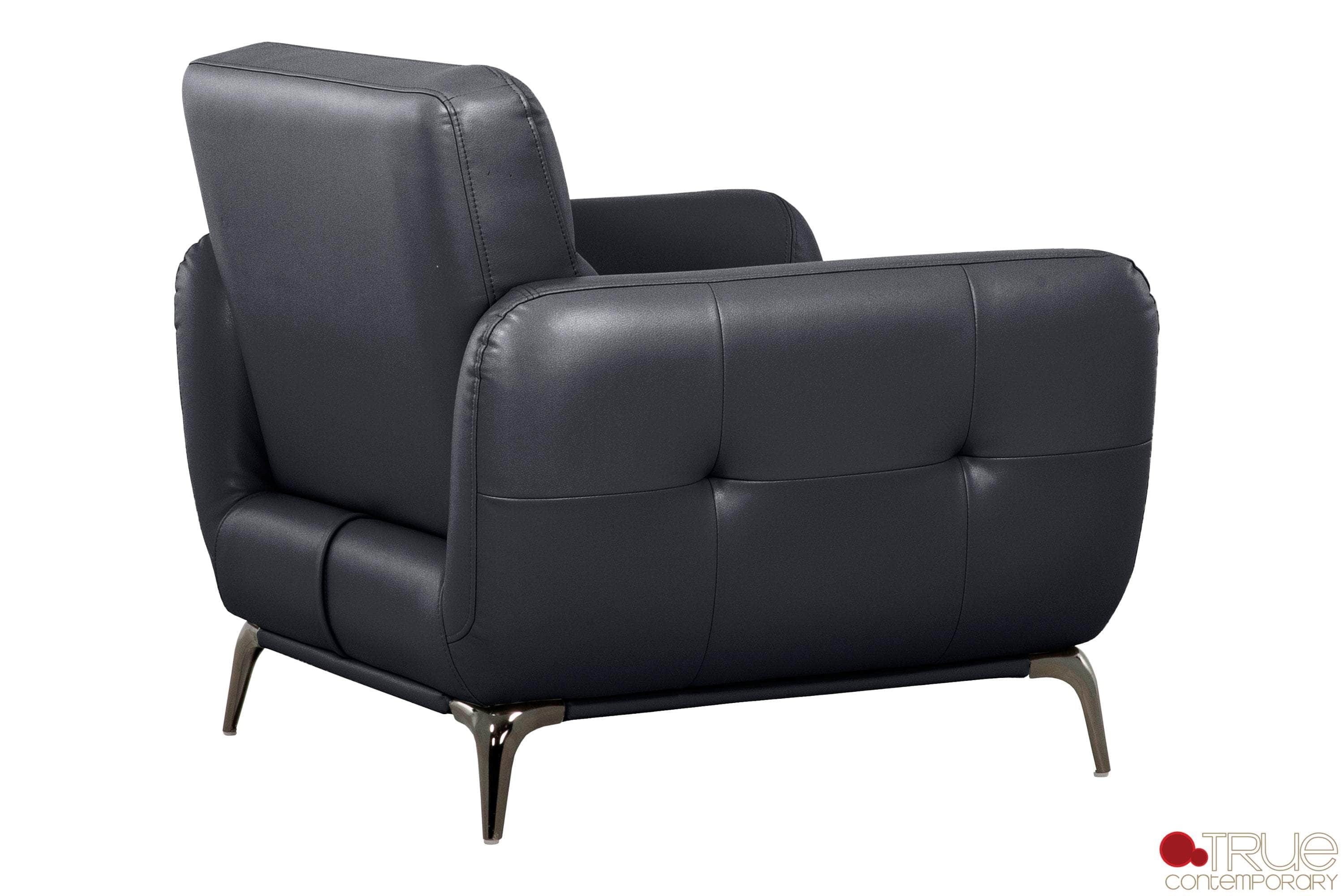 William Tufted Faux Leather Chair - 2 Color Options | Modern Accent Chair for Living Room, Office & Bedroom