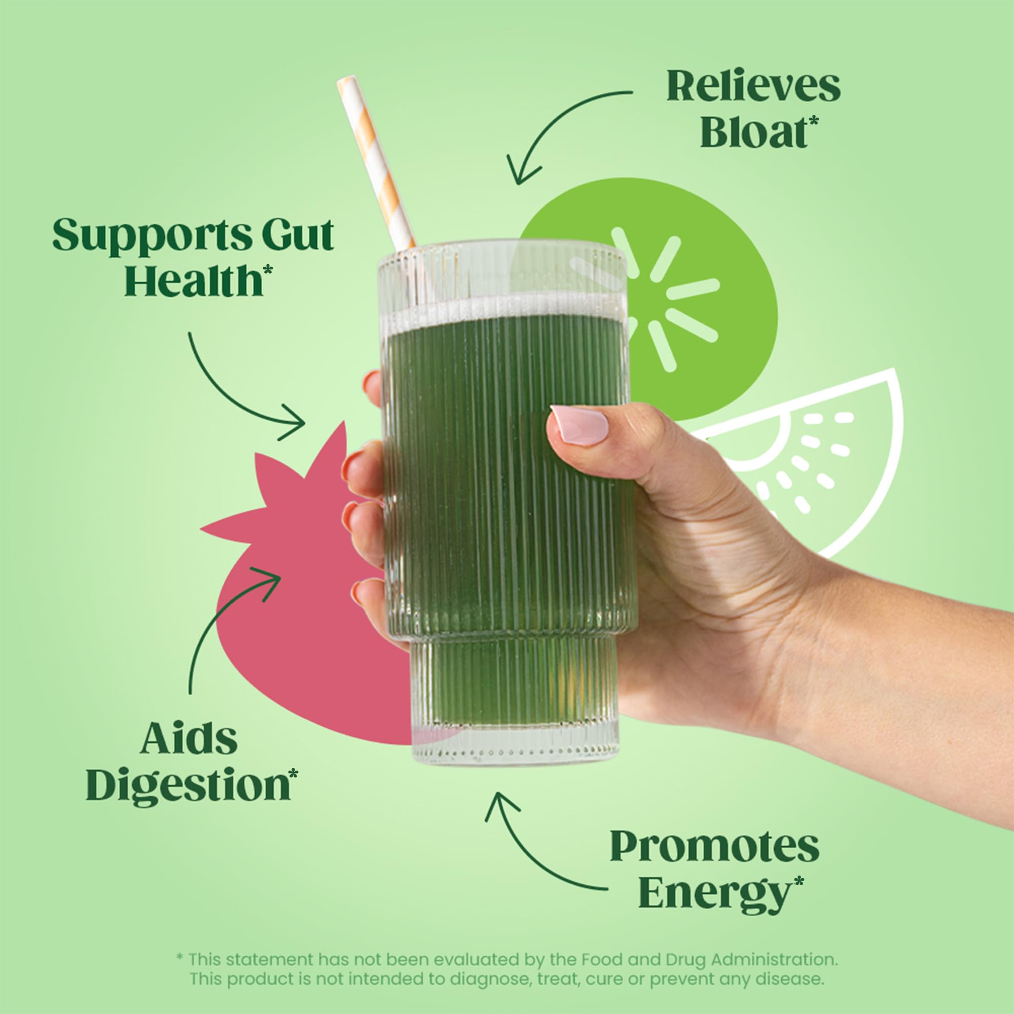 Bloom Nutrition Greens & Superfoods Powder Packets - Digestive Health Supplement with Probiotics, Enzymes, Spirulina & Chlorella for Gut Support & Bloating Relief - 15 Stick Packs, Strawberry Kiwi Flavor - Perfect for Travel, Workouts & Daily Wellness Routine