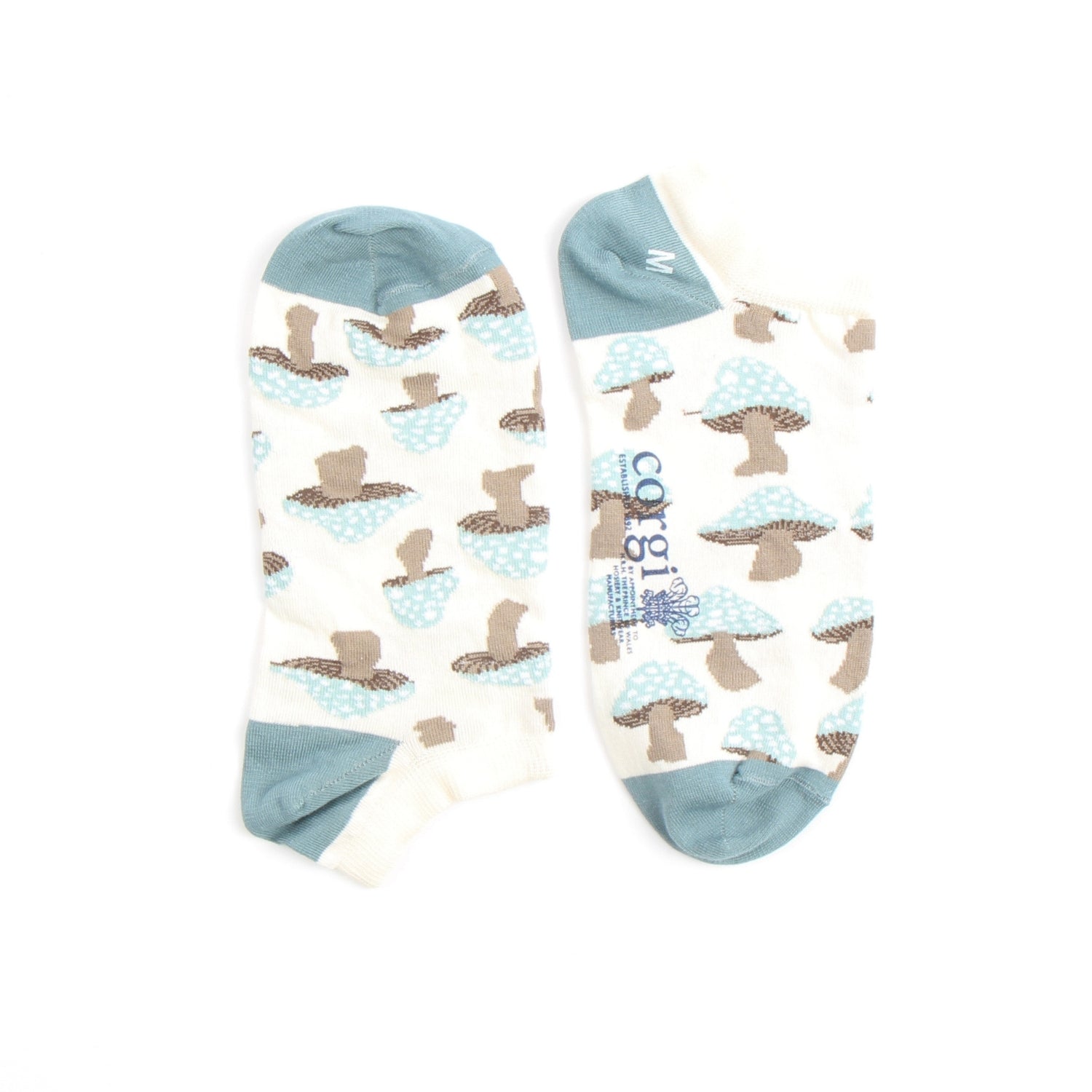 Women's Mushroom Print Cotton Trainer Socks - Soft & Breathable Athletic Socks for Running, Gym & Casual Wear
