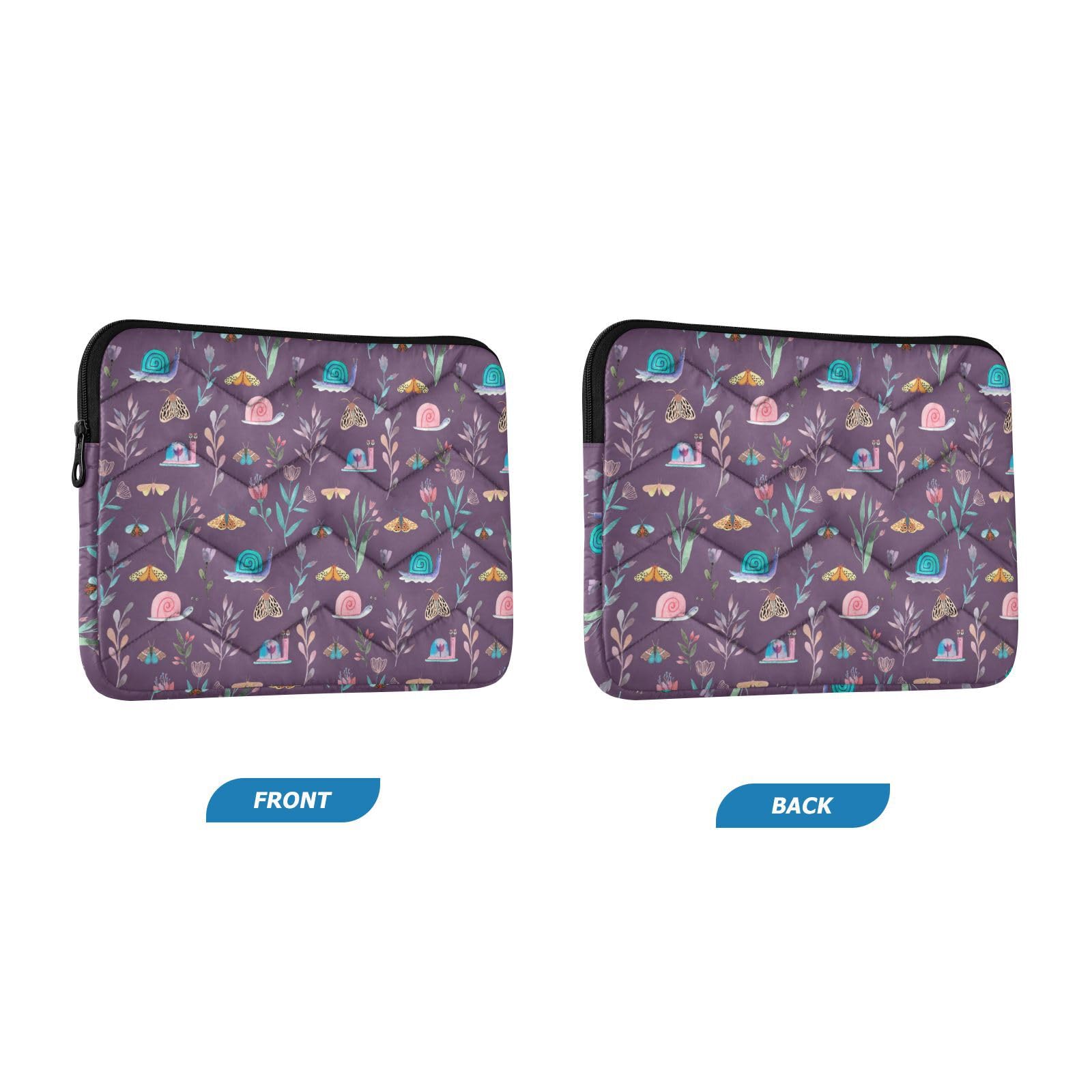 Classic Floral Laptop Sleeve Case with Zipper - 13 Inch & 14 Inch Protective Computer Carrying Bag for MacBook, Dell, HP - Perfect for Work, School & Travel