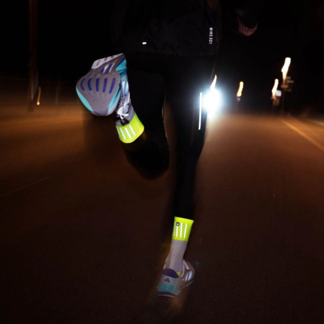 Incylence High Viz V3 Running Socks - Bright Reflective Performance Socks for Marathon, Jogging & Night Running - Enhanced Visibility & Comfort for Athletes