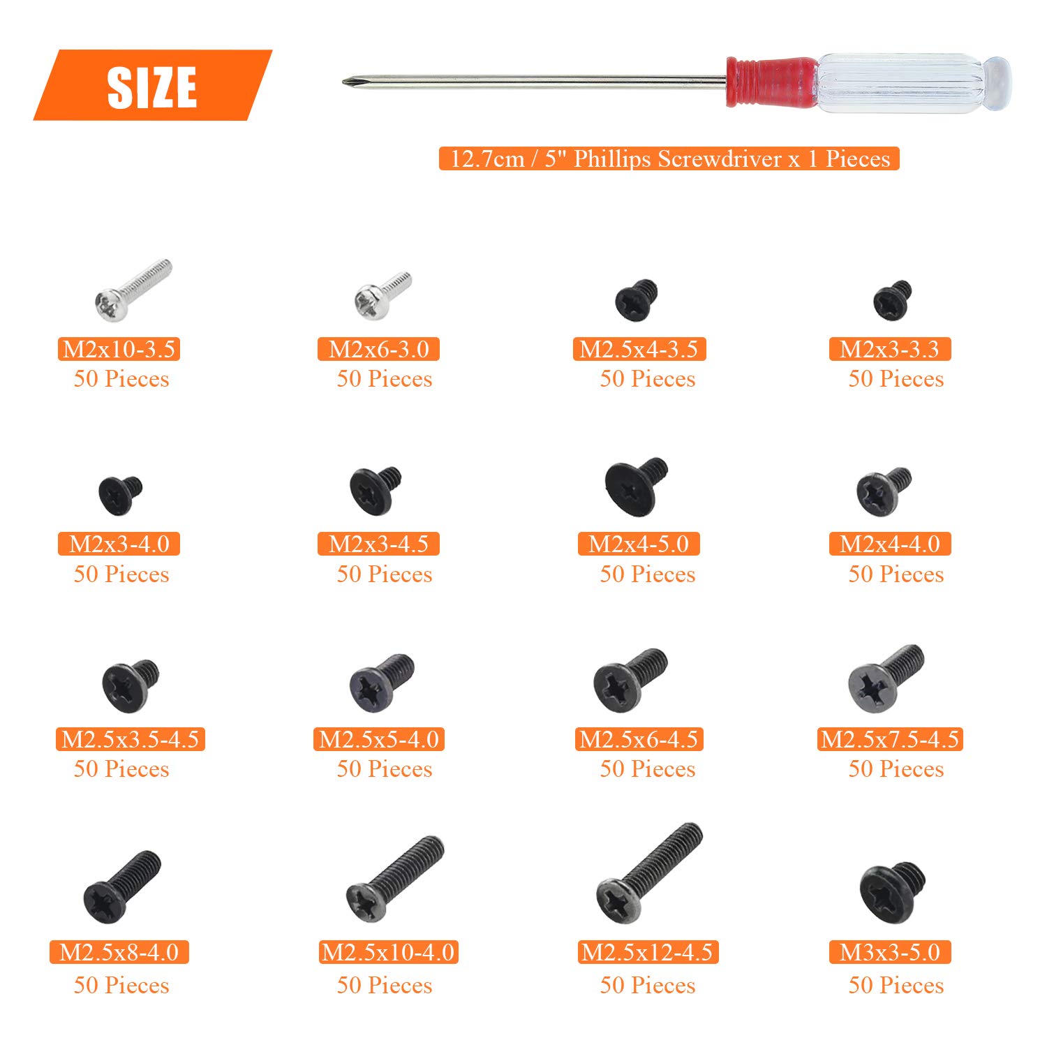 800-Piece Laptop & Notebook Computer Screw Replacement Repair Kit - SSD & Electronic Device Repair Screw Set for DIY Fixes, Upgrades & Maintenance (Perfect for MacBook, Dell, HP & More)