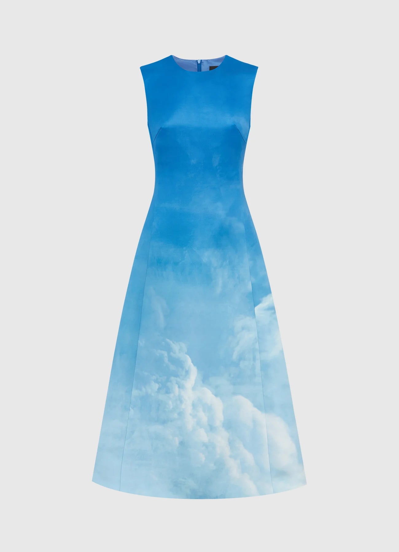 Cleo Sleeveless Midi Dress with Aerial Print - Flowy Summer Dress for Women, Beach Cover Up, Vacation Outfit, Boho Chic Style