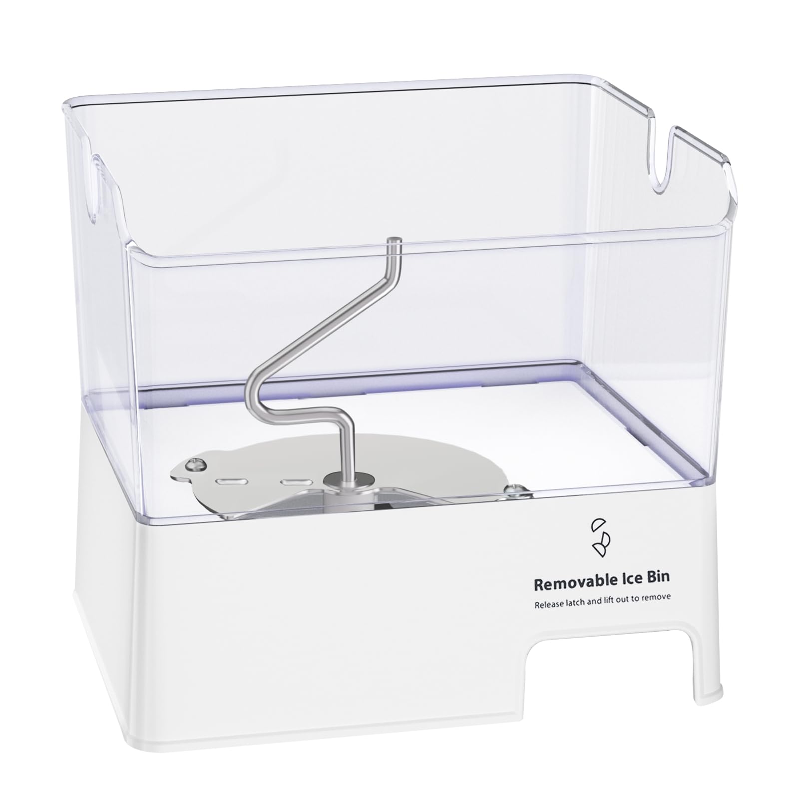 Upgraded WPW10347093 Ice Bucket - Compatible with Whirlpool Ice Maker Replacement W10347100, WRF736SDAM14, WRF736SDAM13 - Whirlpool Removable Ice Bin & Tray Parts - Perfect for Kitchen Refrigerator & Home Bar Use