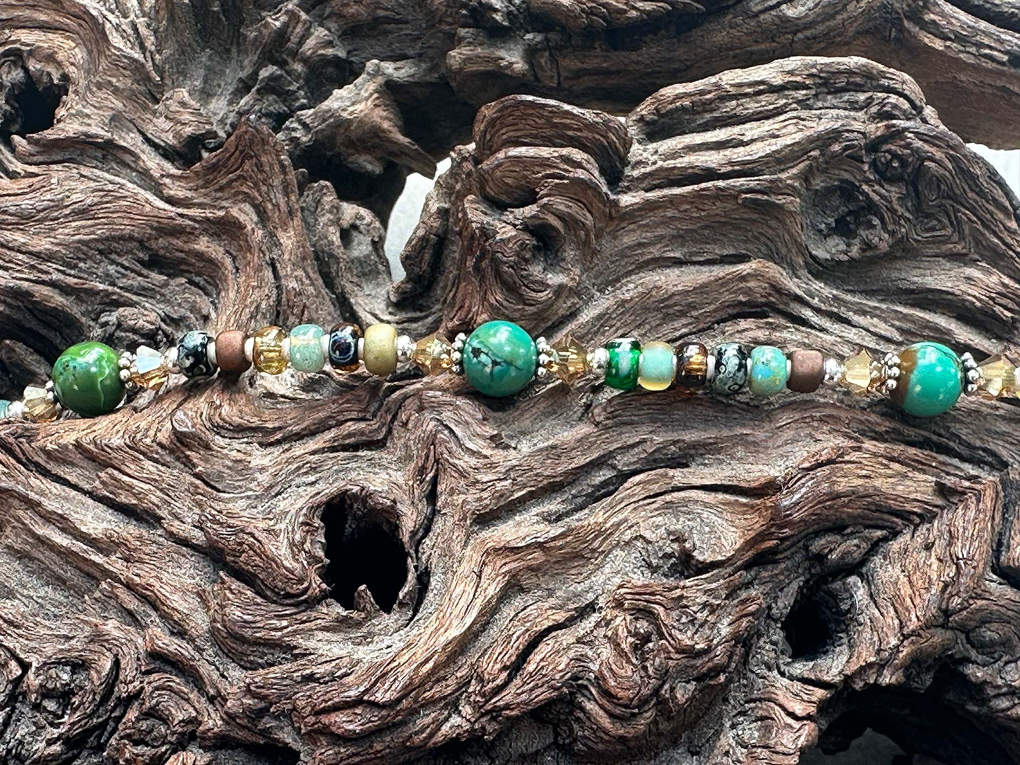 Old World Jasper Gemstone Beaded Anklet - Handmade Boho Ankle Bracelet for Women | Natural Stone Jewelry for Yoga, Beach & Festival Fashion
