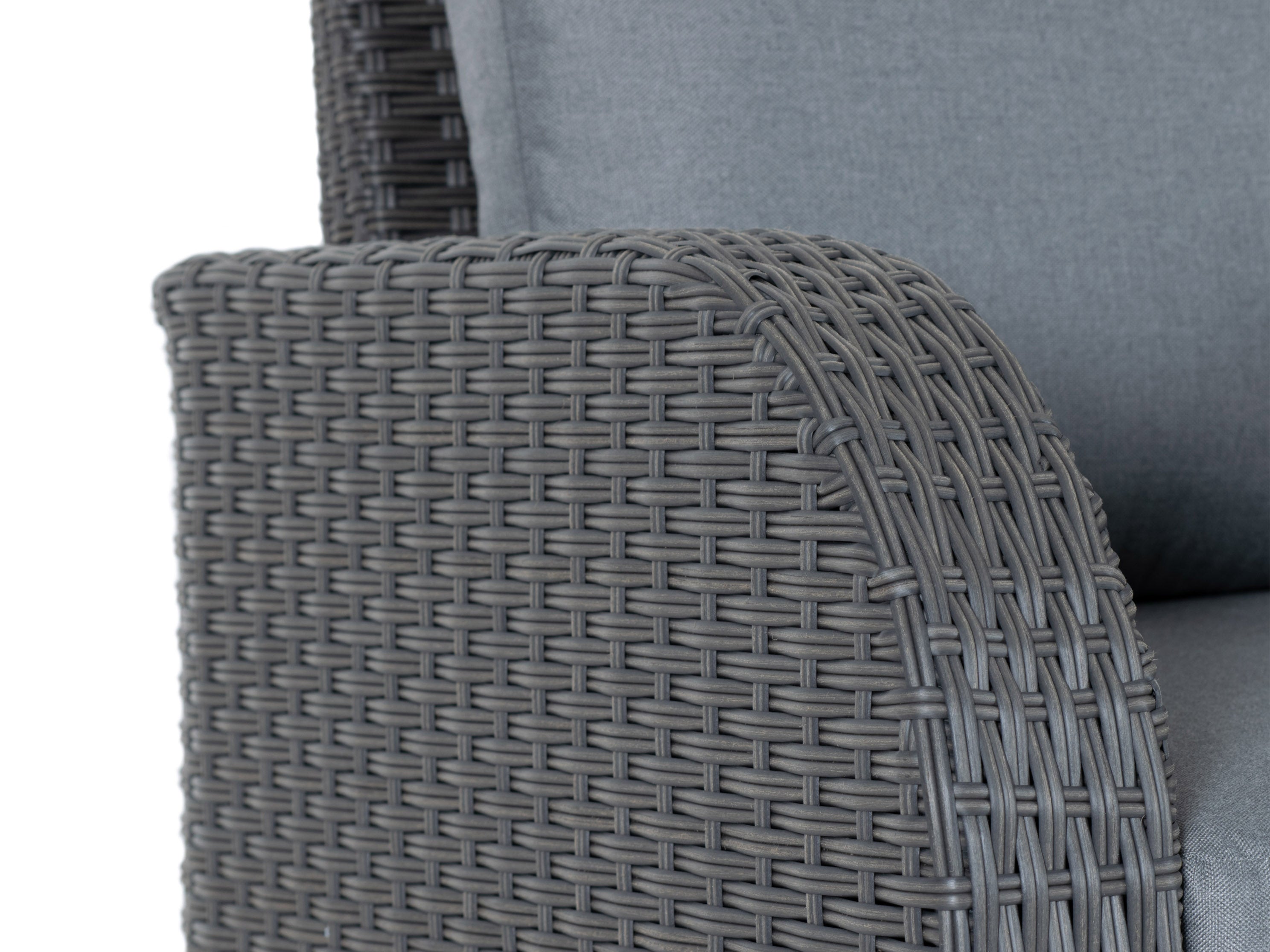 Grey Outdoor Sectional Left Arm Chair - Waterproof Patio Furniture for Backyard, Garden, Poolside - Comfortable & Durable Lounge Seating
