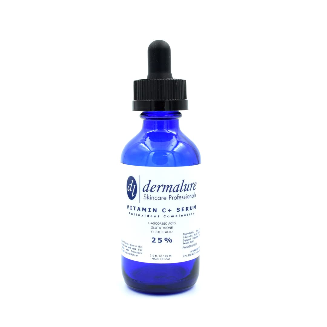 25% Vitamin C Serum 2oz (60ml) for Face & Skin – Tri-Blend Formula with C Ferulic & Glutathione | Powerful Antioxidant Repair Serum to Reduce Wrinkles & Dark Spots | Perfect for Daily Skincare Routine & Anti-Aging Treatment