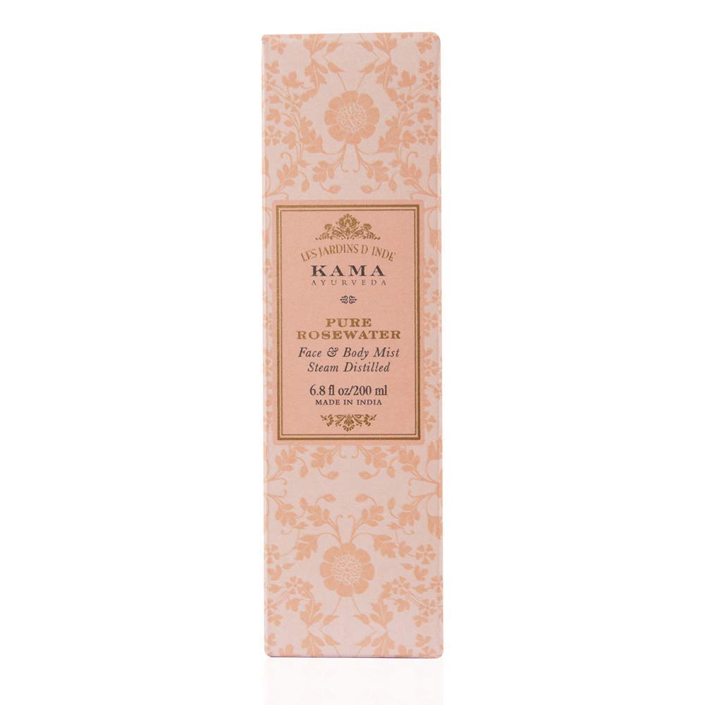 Kama Ayurveda Pure Rose Water 200ml - Organic Facial Toner for Hydration & Glow | Perfect for Skincare, Makeup Setting & Refreshing Spritz