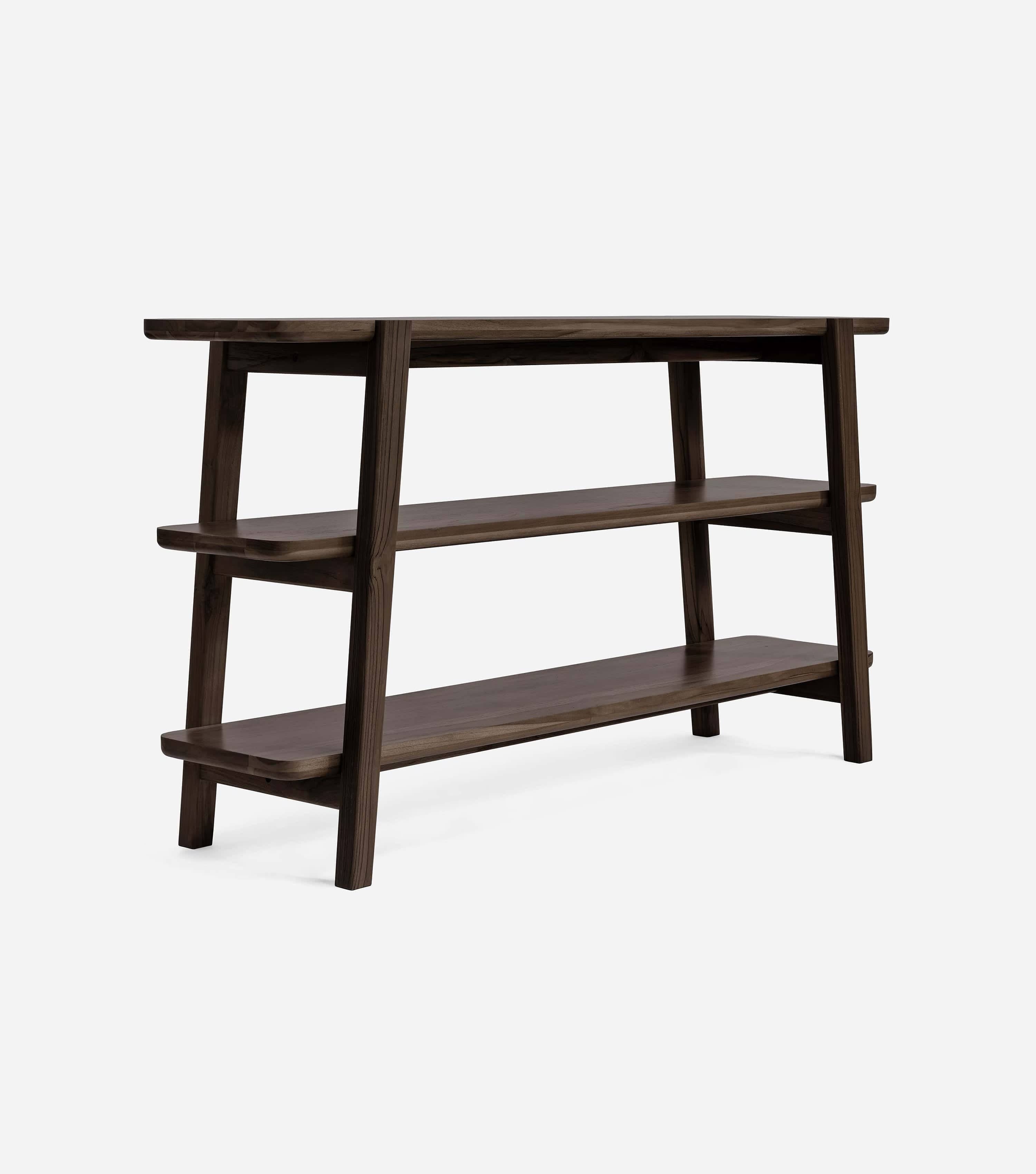 Japanese Console Shelf - Modern Wooden Entryway Table with Storage for Living Room, Hallway & Bedroom - Perfect for Organizing Keys, Mail & Decor