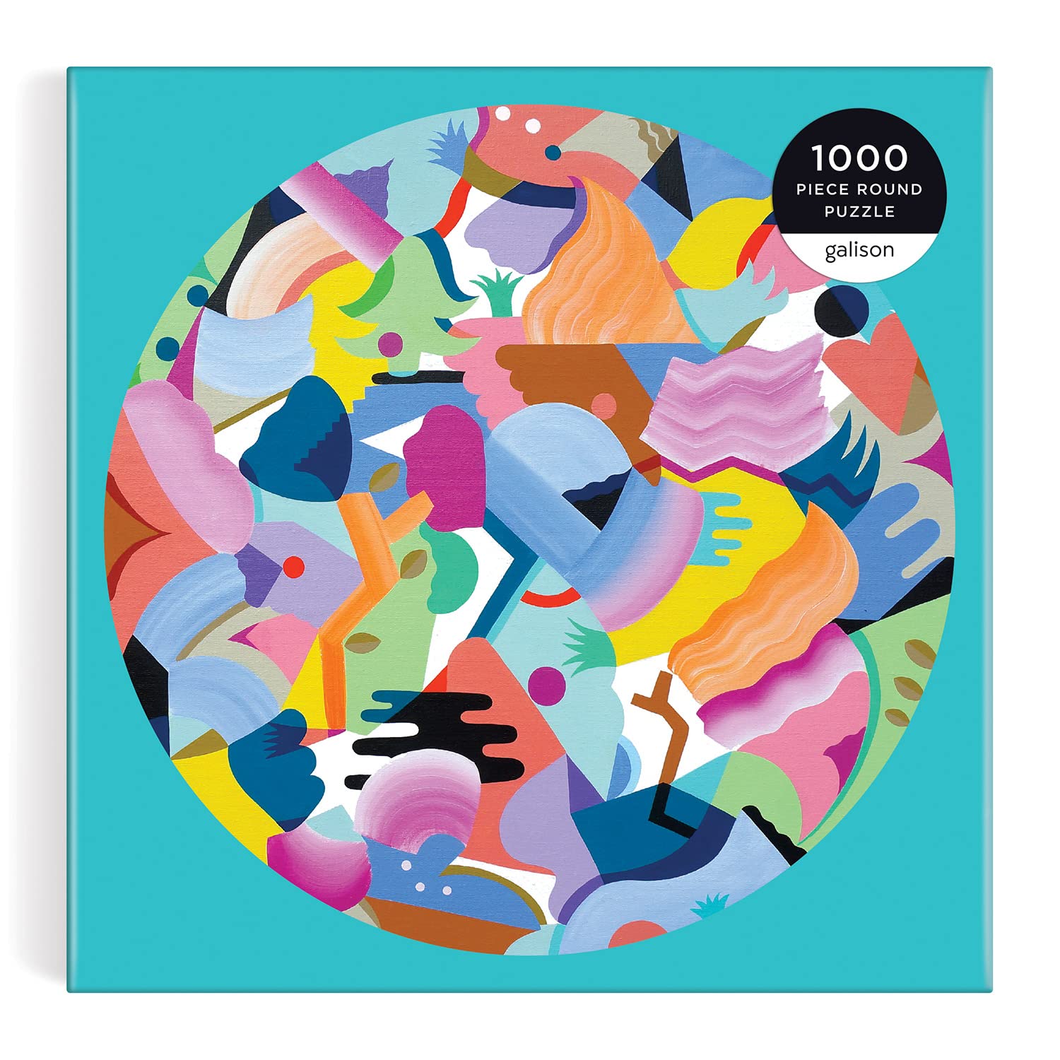 Galison Mina Hamada Luna de Flor 1000-Piece Round Jigsaw Puzzle for Adults – Vibrant Floral Art, Premium Thick Pieces, Challenging Puzzle Game – Perfect Gift for Puzzle Lovers, Home Decor & Relaxation
