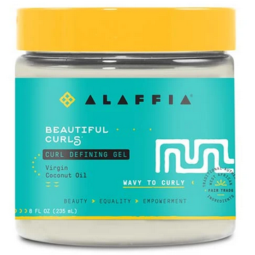 Alaffia Beautiful Curls Curl Defining Gel - 8oz for Natural Hair, Hydration & Frizz Control | Perfect for Wash & Go, Twist Outs & Daily Styling