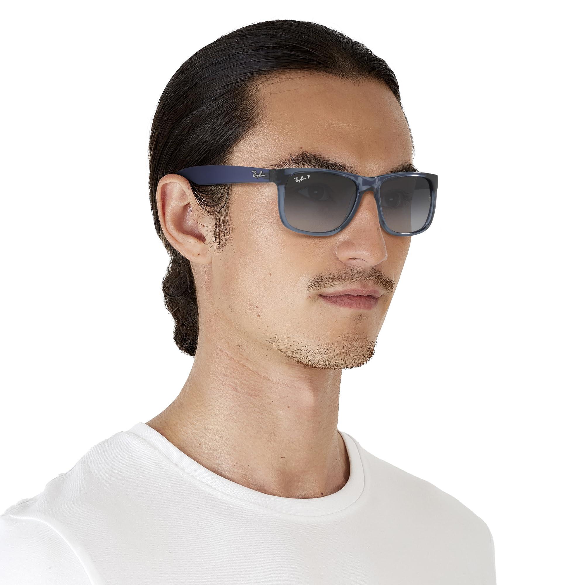 Ray-Ban RB4165 Justin Rectangular Sunglasses - Classic Polarized UV Protection for Men & Women | Perfect for Driving, Beach & Outdoor Activities