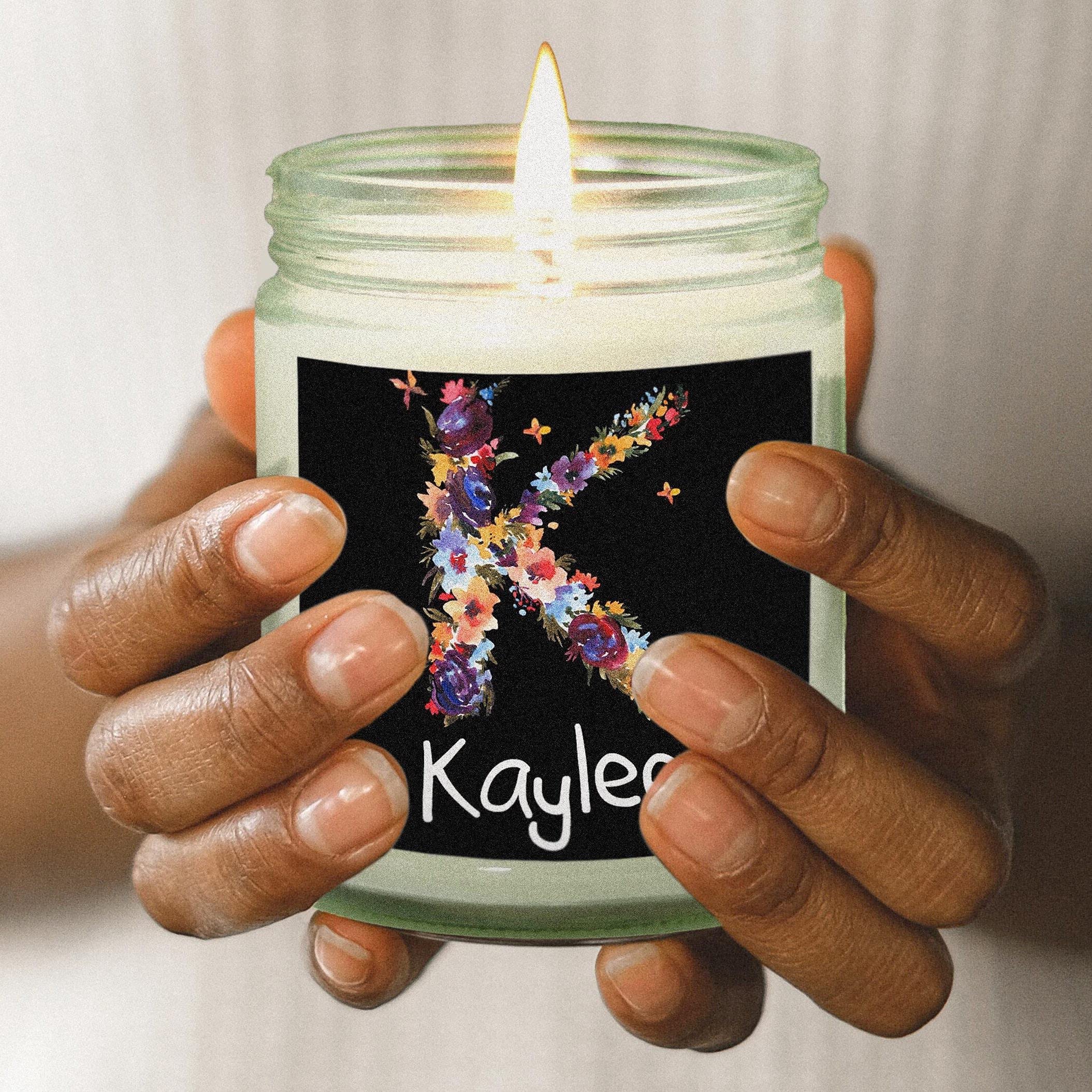 Personalized Scented Candle Jars with Custom Initials & Names - Handmade Aromatherapy Candles for Home Decor, Wedding Favors, Birthday Gifts for Mom - Comfort Spice Scent - Perfect for Relaxation, Romantic Dinners & Spa Nights
