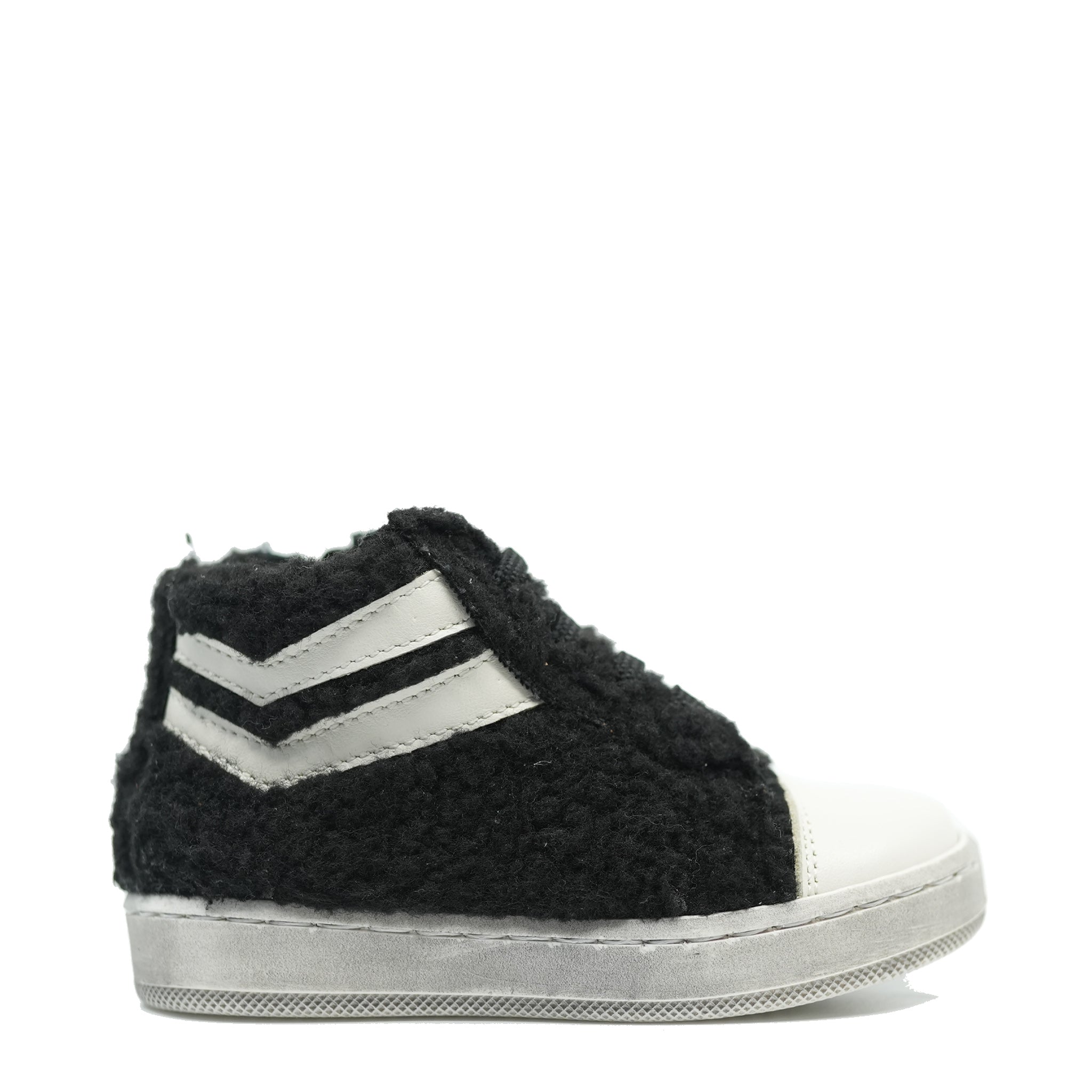 Blublonc Black Shearling Baby Sneakers - Soft & Warm Winter Booties for Infants & Toddlers - Perfect for Cold Weather, Outdoor Walks & Playdates