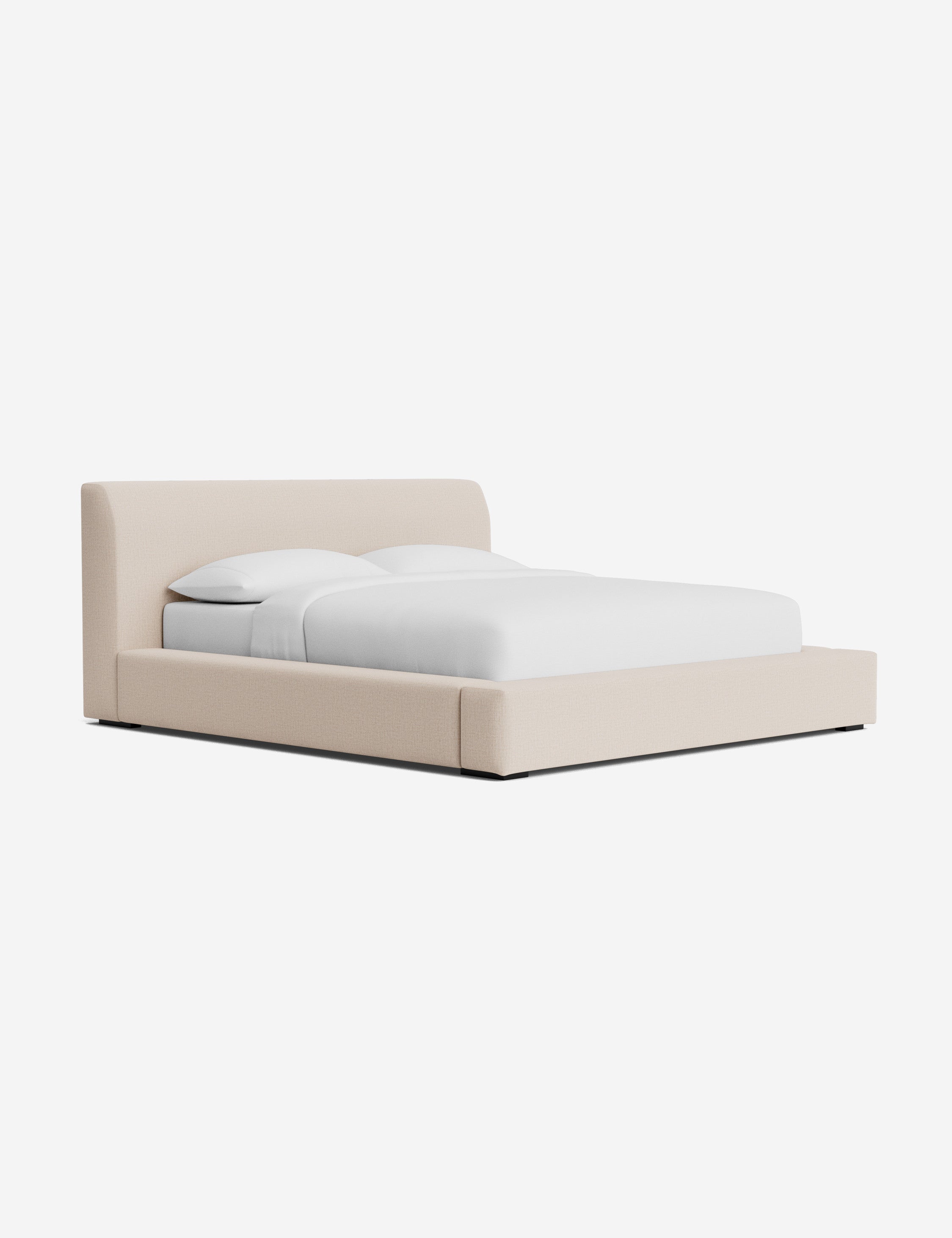 Stylish Clayton Platform Bed Frame - Queen Size, Modern Wooden Bed with Sturdy Slat Support - Perfect for Bedroom, Guest Room & Small Spaces