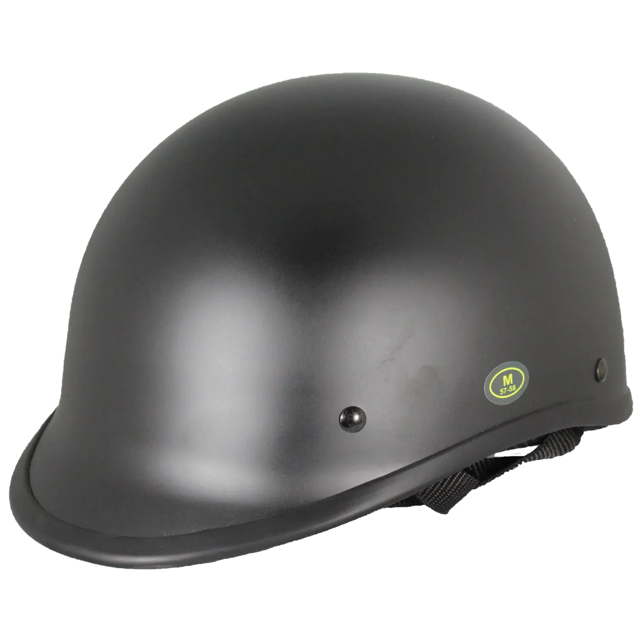 West Coast Leather Black Peak Half Helmet - Lightweight Motorcycle Helmet for Men & Women - DOT Approved for Safety - Perfect for Cruiser, Harley, and Street Riding