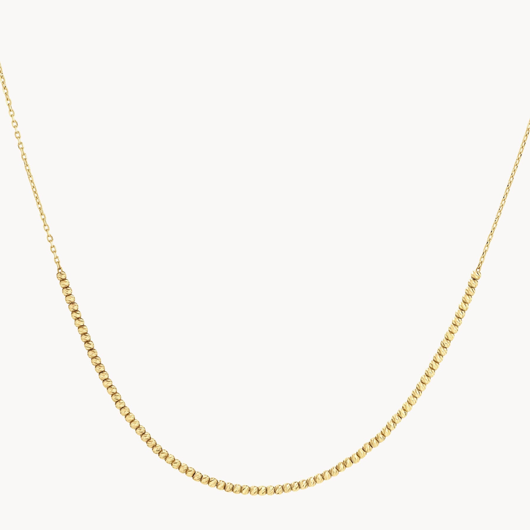 10k Gold Micro Beaded Chain Necklace for Women - Elegant Layering Piece for Everyday Wear & Special Occasions