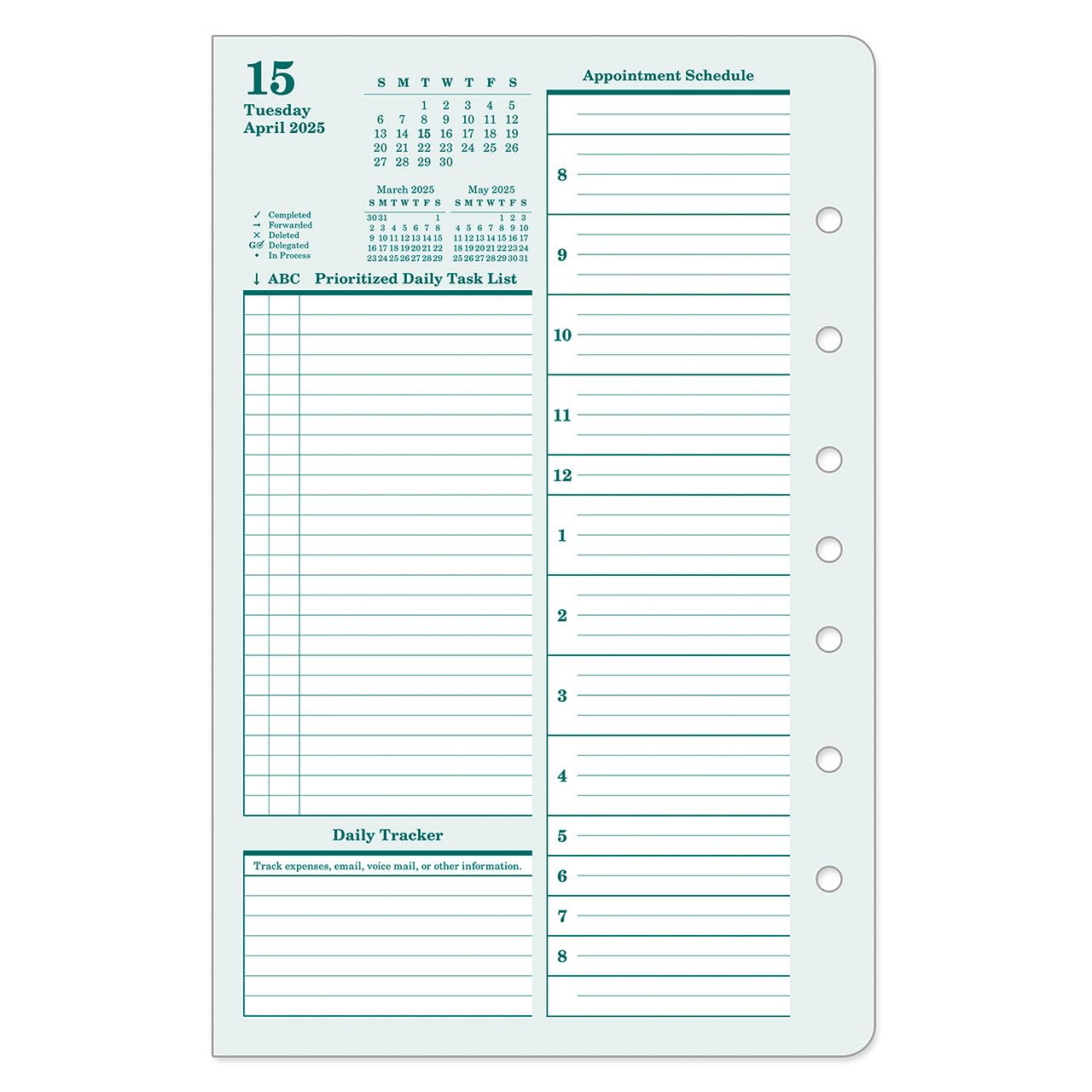 FranklinCovey 2 Page Per Day Planner 2025-2026 - Ring Bound Organizer for Productivity & Time Management | Classic Design for Professionals, Students & Goal Tracking | Perfect for Office, School & Daily Planning