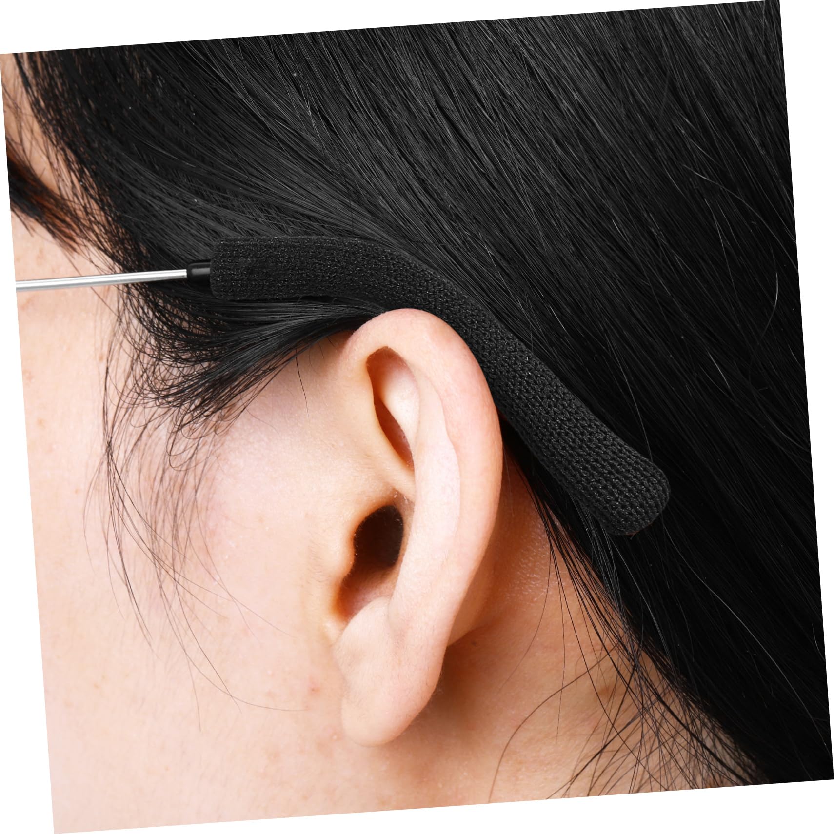 Hoement 2 Pairs Non-Slip Glasses Ear Pads - Comfortable Glasses Arm Covers & Cushion Grips for Behind the Ear - Perfect for Reading, Working & Outdoor Activities