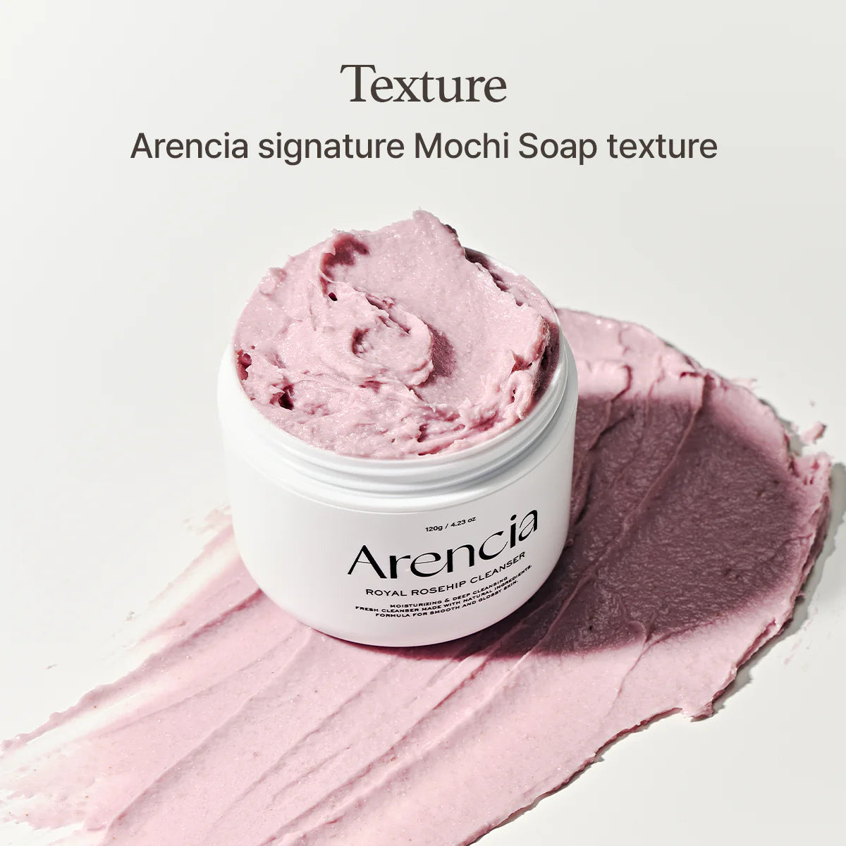 Arencia Fresh Royal Rosehip Cleanser 120g - Gentle Face Wash for Brightening & Hydrating Skin | Perfect for Daily Skincare Routine & Sensitive Skin Care