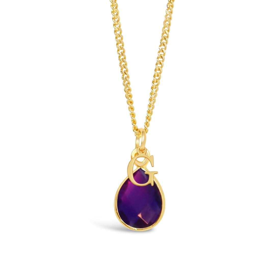 Amethyst Charm Necklace - 14K Gold February Birthstone Jewelry for Women | Perfect Gift for Valentine's Day, Anniversary & Birthday