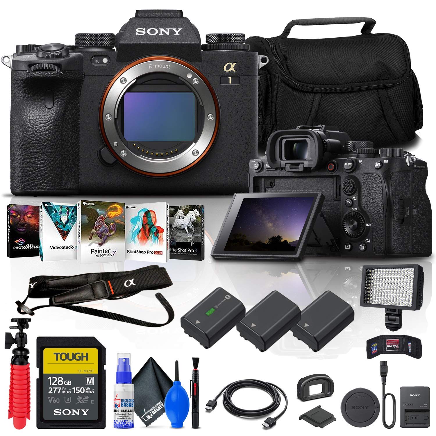 Sony Alpha 1 Full-Frame Mirrorless Camera Body - 50.1MP, 8K Video, 30fps Shooting - Professional Photography & Videography for Sports, Wildlife & Events