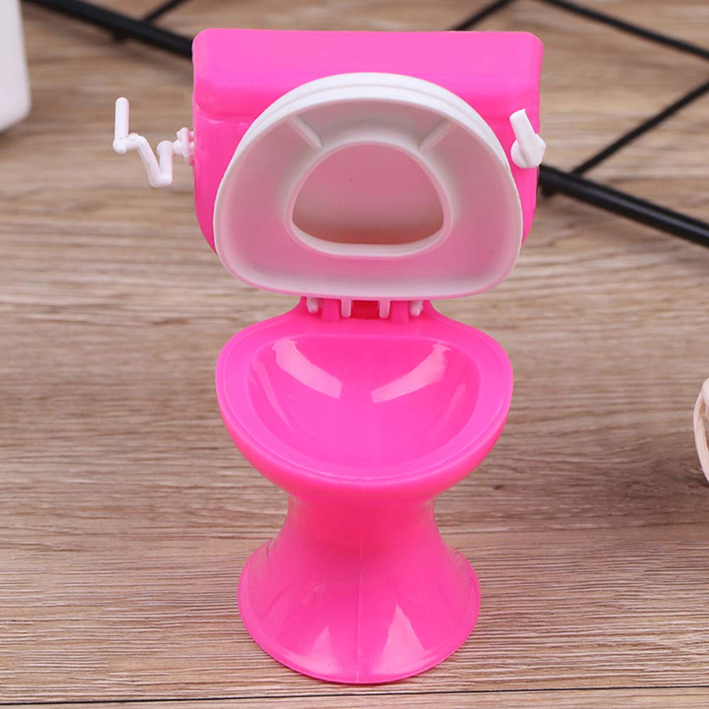 1Pcs Funny Mini Pink Toilet Cake Toppers - Bachelorette Party Decorations, Birthday Cake Decor, Novelty Bathroom Theme Party Supplies for Wedding Showers & Adult Celebrations