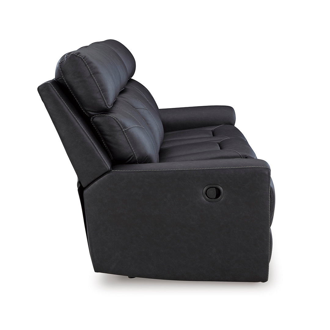 Montacute Reclining Sofa - 3-Seater Leather Recliner Couch with Cup Holders & USB Ports | Perfect for Living Room, Home Theater & Family Relaxation