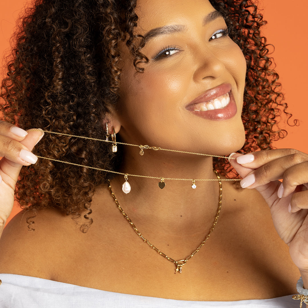 50cm Franc Create Chain - Elegant Gold Plated Necklace for Women, Perfect for Parties, Weddings & Everyday Wear