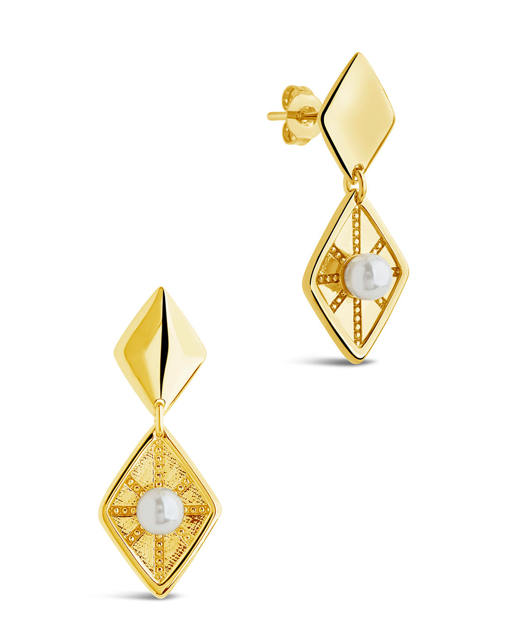 Kenza Pearl Drop Earrings for Women - Elegant Dangle Earrings with AAA Quality Freshwater Pearls - Perfect for Weddings, Parties & Special Occasions