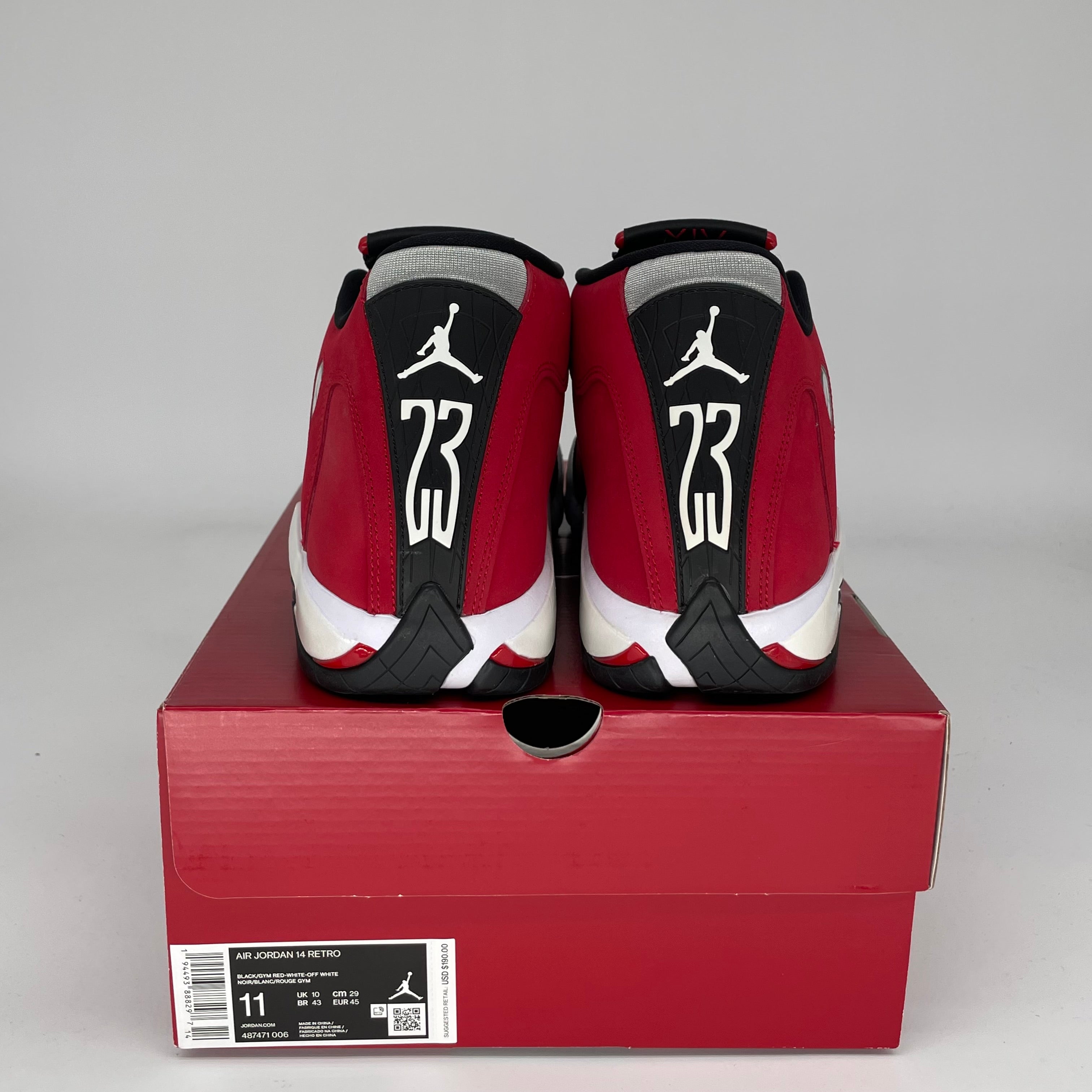 AIR JORDAN 14 TORO BRAVO Men's Basketball Shoes Size 11 - Red/Black Style 487471-006 | Retro Sneakers for Streetwear & Sports Performance