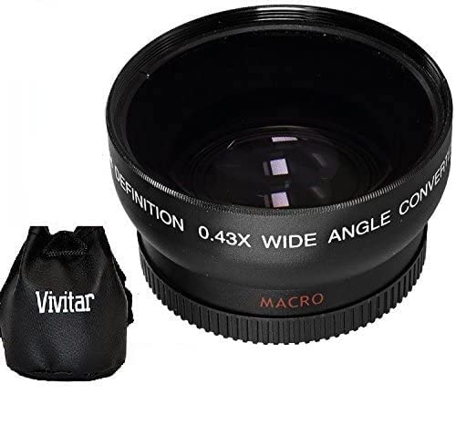 Professional HD Wide Angle Lens with Macro for Canon VIXIA HF R80 R82 R800 Cameras - Perfect for Vlogging, Travel & Close-Up Photography