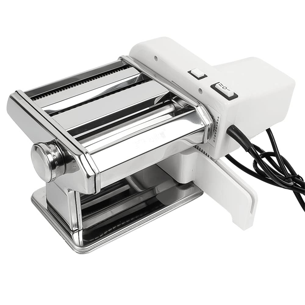 Automatic Electric Pasta Maker Machine - 7 Thickness Settings & 3 Shape Dies for Fettuccine, Spaghetti, Dumpling Wrappers - Perfect for Italian Cuisine, Asian Noodles, and Homemade Pasta Dough