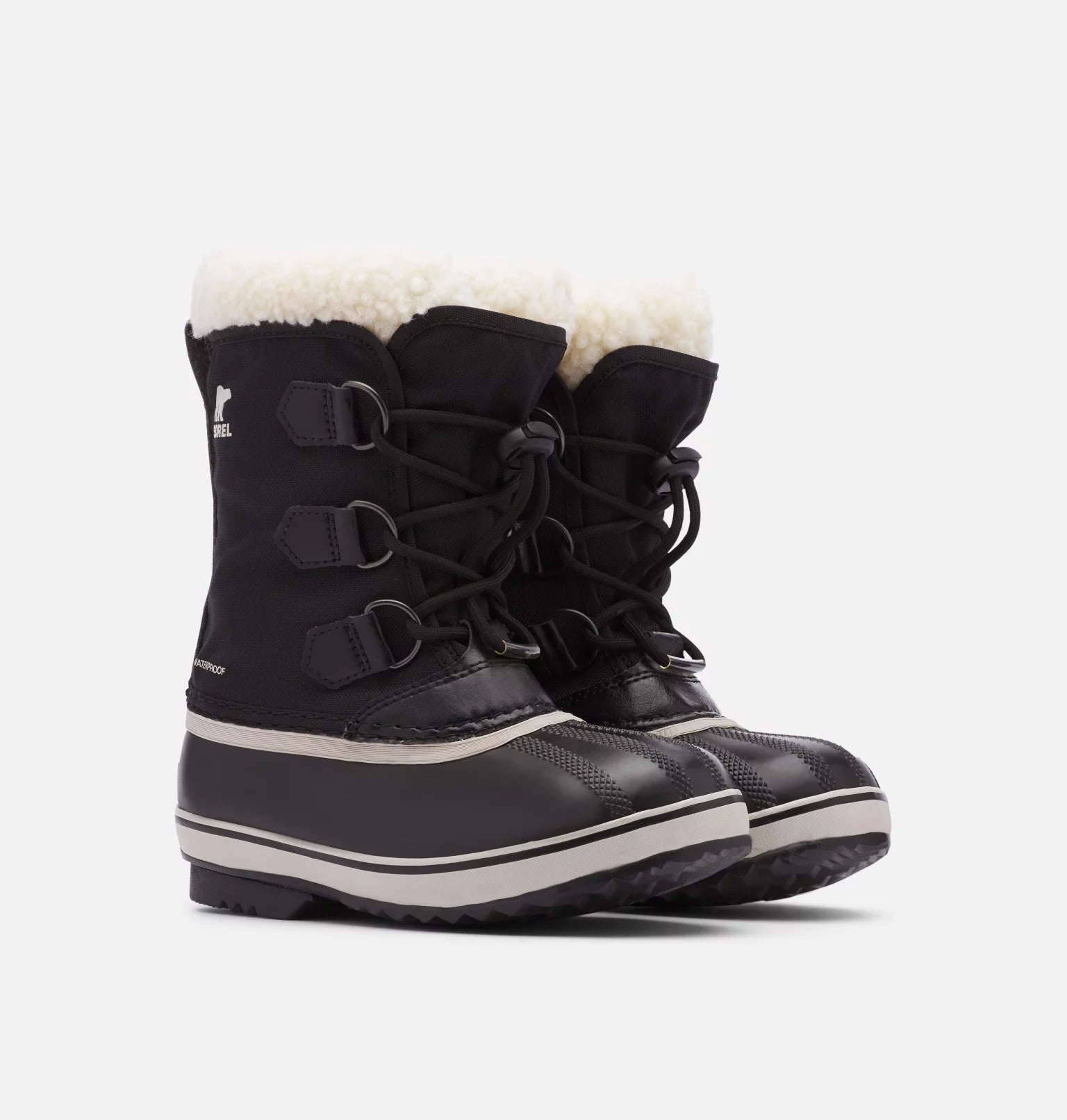 Sorel Black Nylon Yoot Pac Youth Boots - Waterproof Winter Snow Boots for Kids & Teens - Perfect for Snow Play, Hiking & Cold Weather Adventures