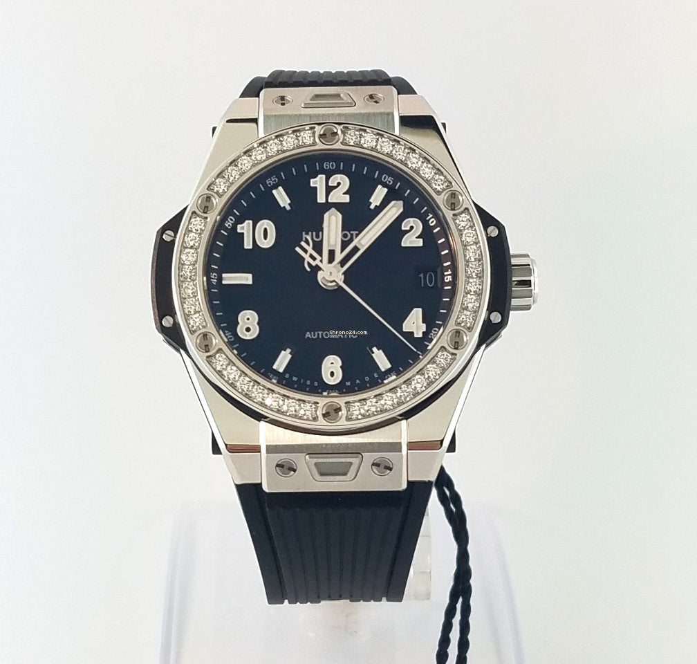 Hublot Big Bang 39mm One Click Steel Diamond Automatic Watch for Men - Luxury Swiss Timepiece with Date Function, Perfect for Business Meetings & Special Occasions