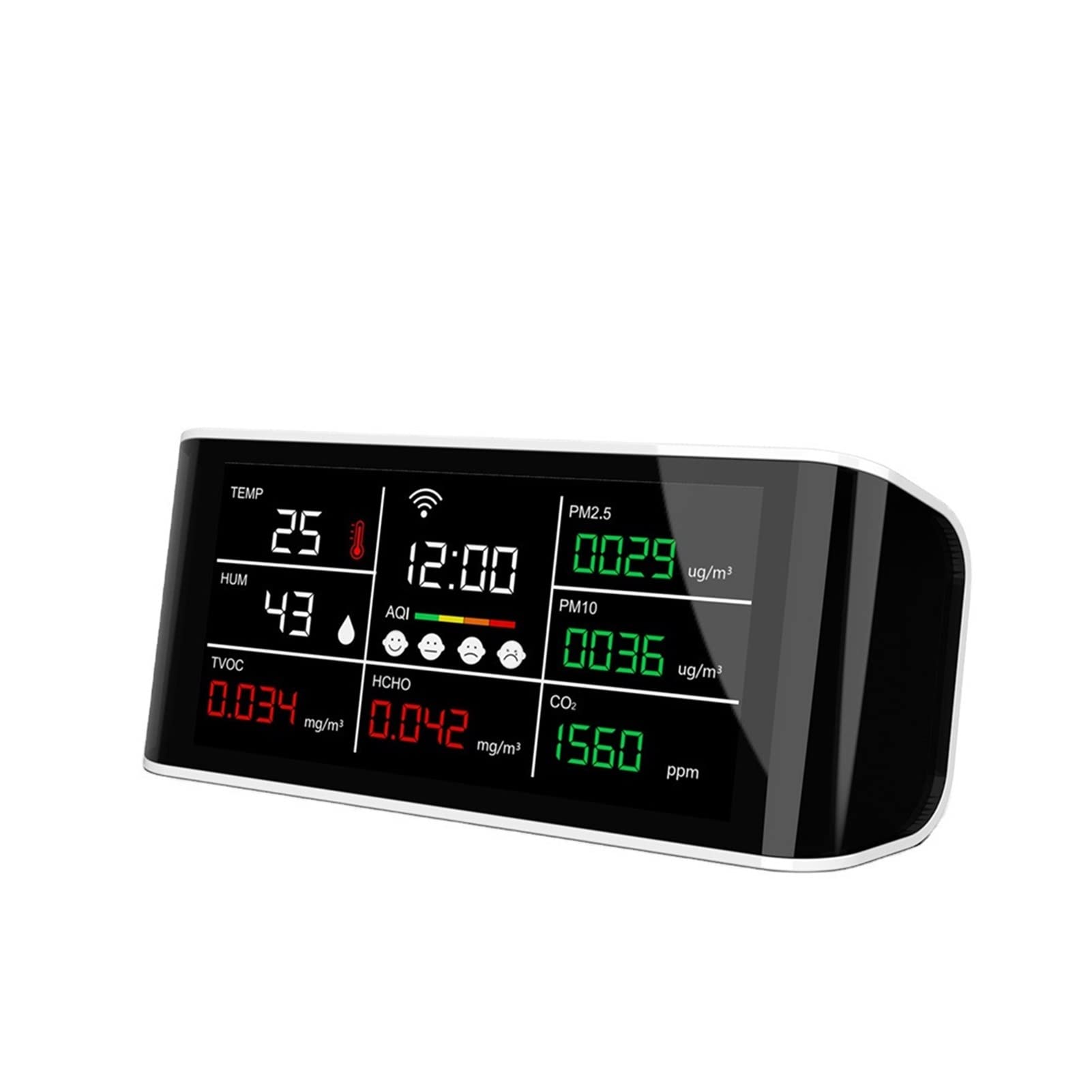 Samnuerly Multifunctional Air Quality Monitor with Tuya WiFi - Indoor/Outdoor CO2 Concentration Detector for Home, Office & Travel Use