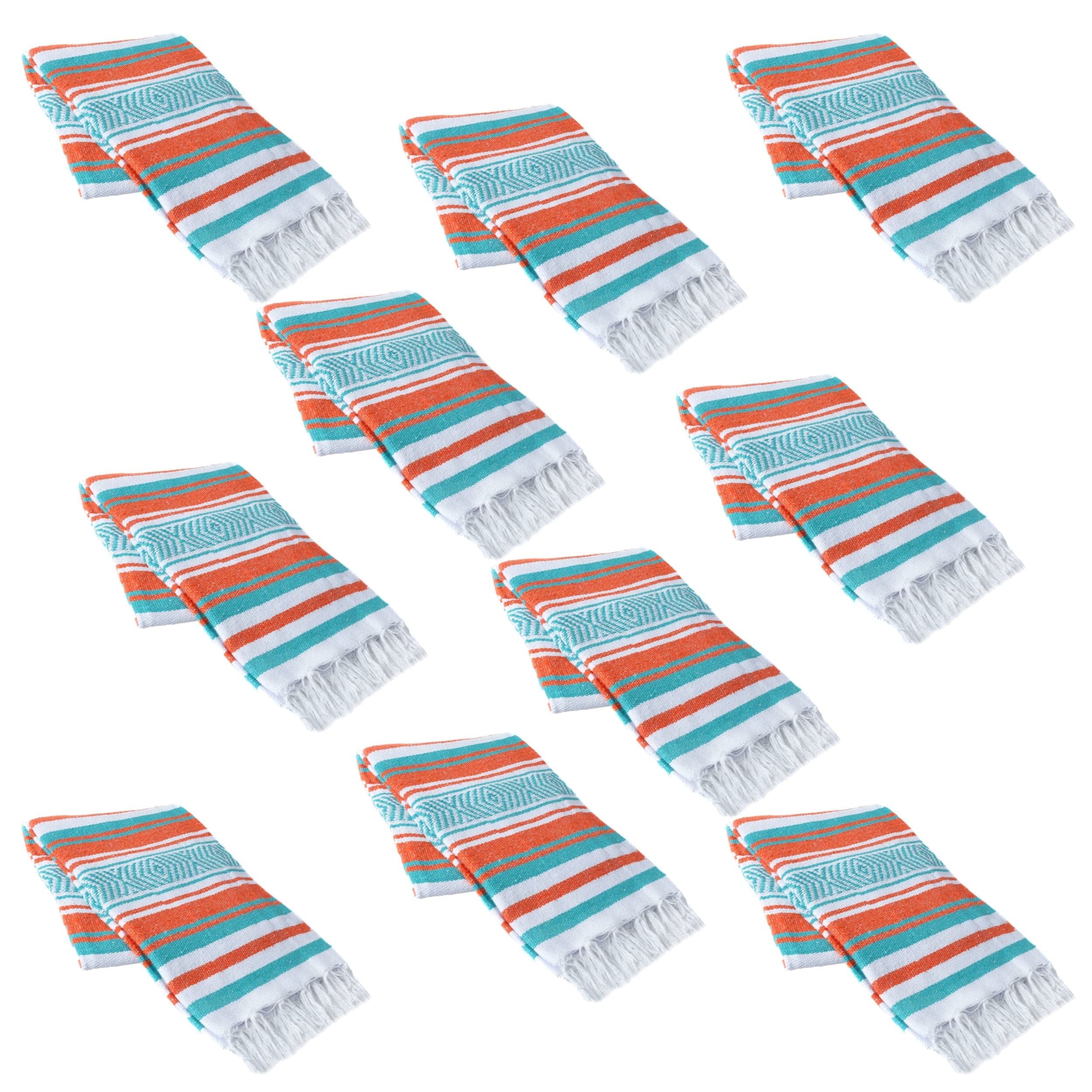 Vera Cruz Mexican Blankets and Throws - 10 Pack 75
