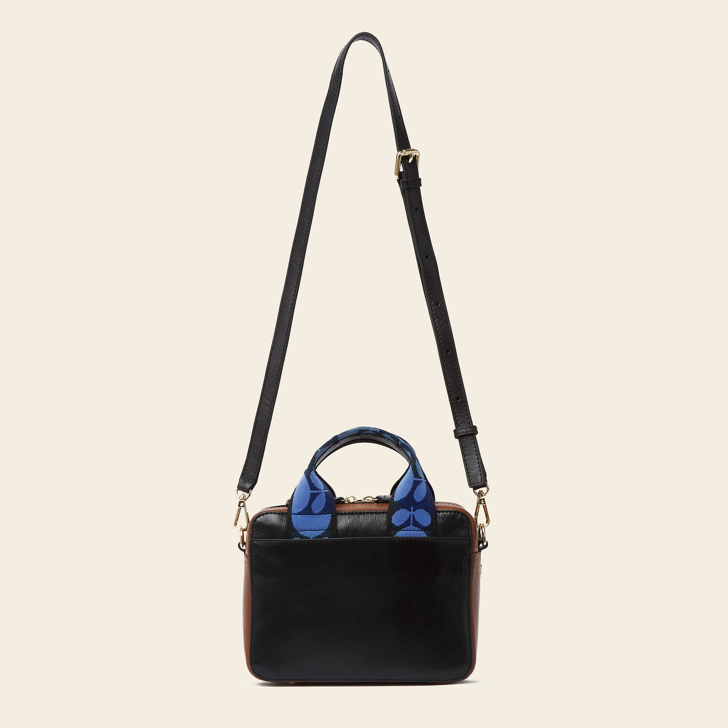 Minola Grab Crossbody Bag - Black Cream Floral Print Handbag for Women | Fashionable Shoulder Purse for Daily Use, Travel & Shopping